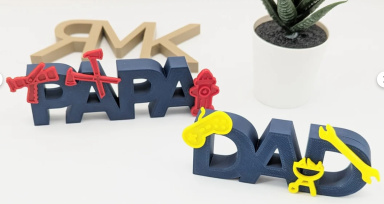 DAD - PAPA Schriftzug