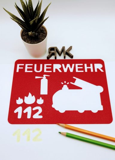Malschablone Kinder Feuerwehr